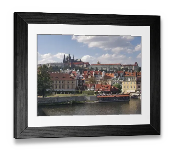 Framed Print : Europe, Czech Republic, Prague. The view to Prague Castle from the Charles Bridge Framed Print : Europe, Czech Republic, Prague. The view to Prague Castle from the Charles Bridge