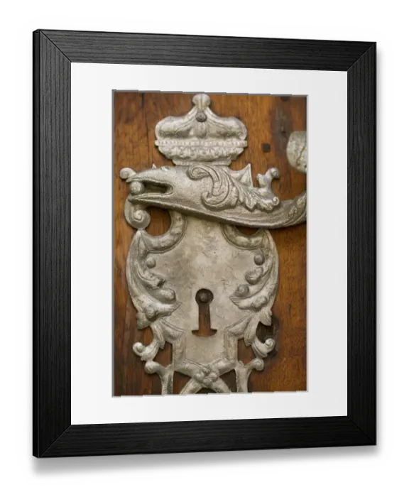 Framed Print : door handle, Czech Republic, prague Framed Print : door handle, Czech Republic, prague