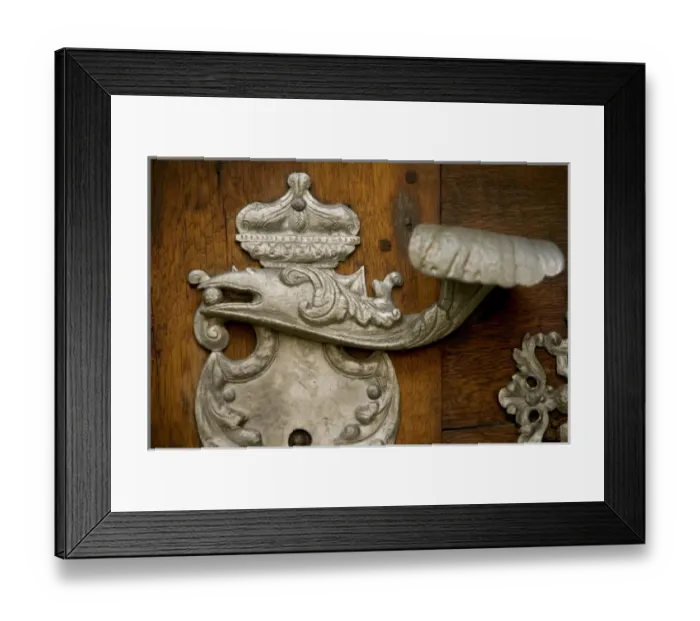Framed Print : door handle, Czech Republic, prague Framed Print : door handle, Czech Republic, prague