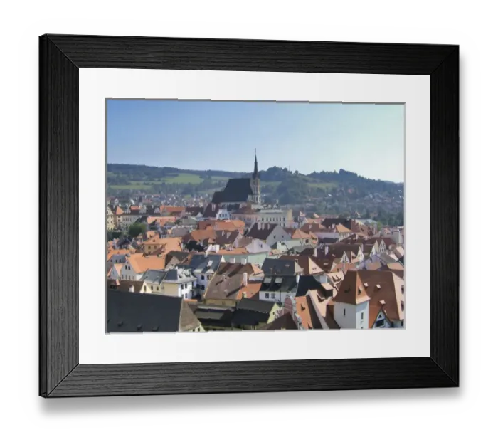 Framed Print : Europe, Czech Republic, Cesky Krumlov. The view of Cesky Krumlov and the surrounding Framed Print : Europe, Czech Republic, Cesky Krumlov. The view of Cesky Krumlov and the surrounding