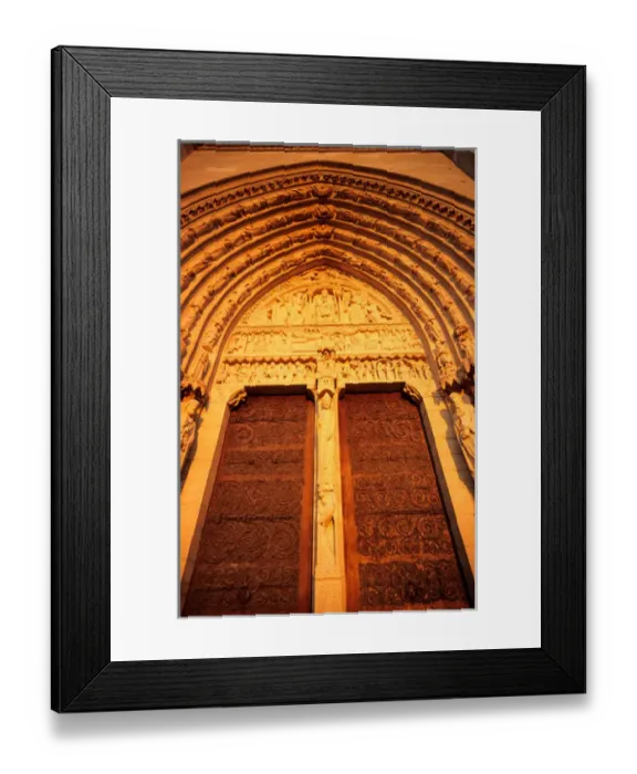 Framed Print : Door of Saint Anne, Notre Dame Cathedral Paris, France