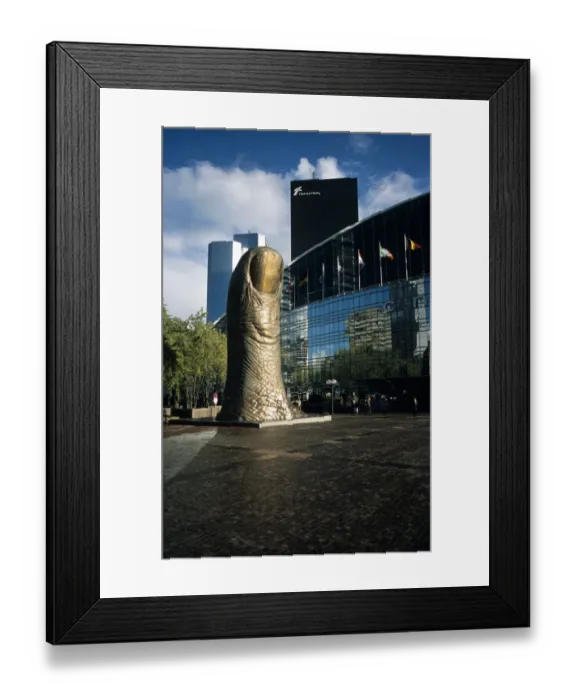 Framed Print : Sculpture Le Pouce (the thumb) by Cesar: at La Defense; Paris; France Framed Print : Sculpture Le Pouce (the thumb) by Cesar: at La Defense; Paris; France