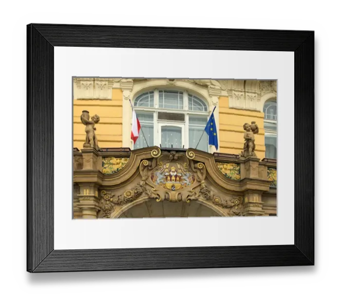 Framed Print : architectural detail, Czech Republic, prague