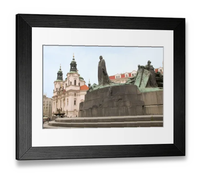 Framed Print : Jan Hus statue, old town square, Czech Republic, prague Framed Print : Jan Hus statue, old town square, Czech Republic, prague