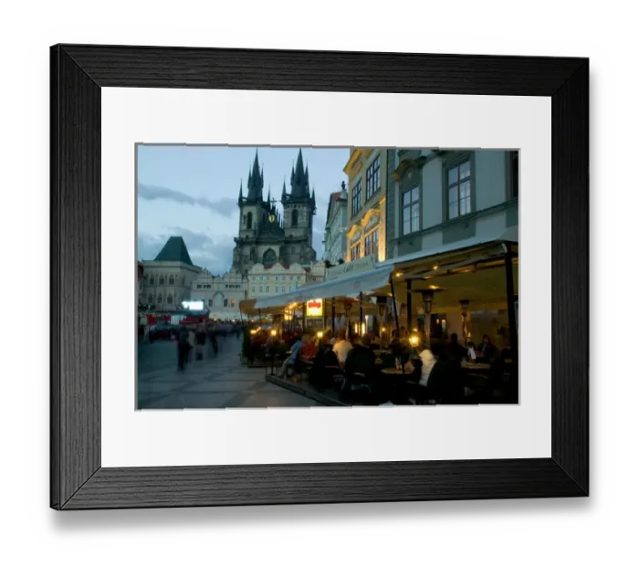 Framed Print : outdoor restaurant, Czech Republic, prague Framed Print : outdoor restaurant, Czech Republic, prague