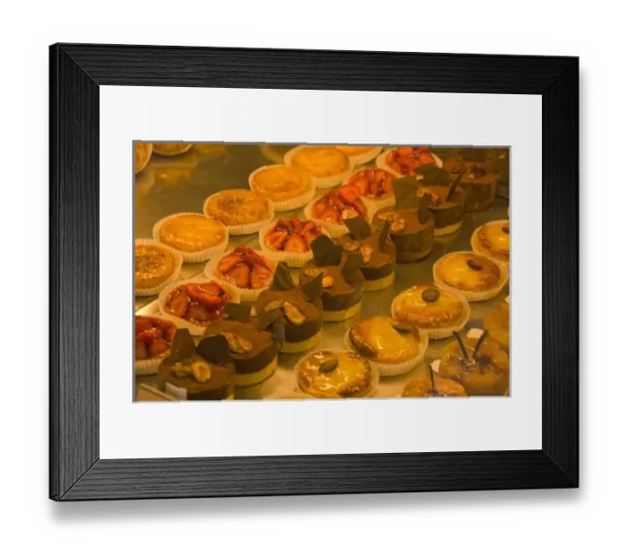Framed Print : French Pastries in Patisserie, Paris, France