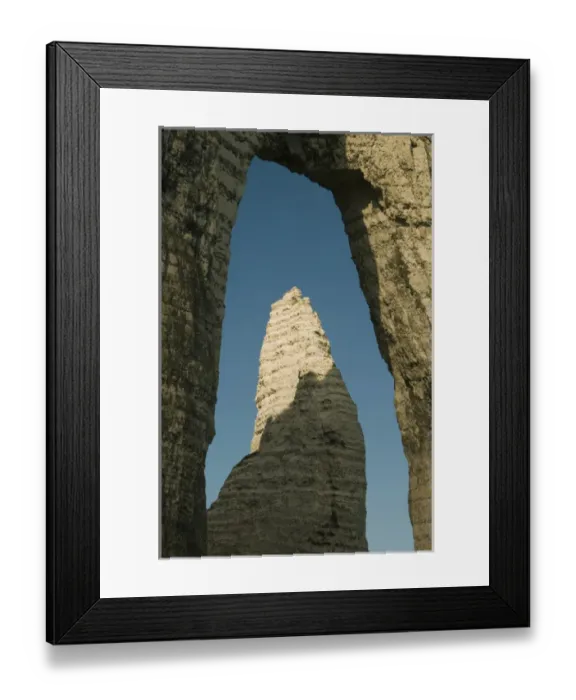 Framed Print : France, Normandy, Etretat, L Aiguille (Needle) Through the Porte d Aval arch Framed Print : France, Normandy, Etretat, L Aiguille (Needle) Through the Porte d Aval arch