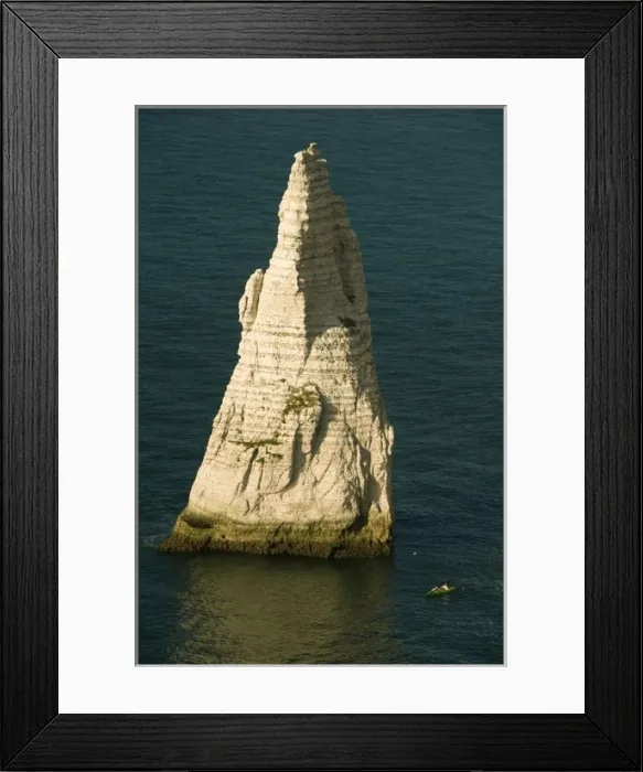 Framed Print : L Aiguille (Needle) with kayakers, Etretat, Normandy FRANCE Framed Print : L Aiguille (Needle) with kayakers, Etretat, Normandy FRANCE