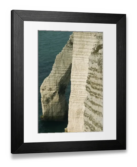 Framed Print : Chalk Cliffs and Porte d Aval arch, Etretat, Normandy, FRANCE Framed Print : Chalk Cliffs and Porte d Aval arch, Etretat, Normandy, FRANCE