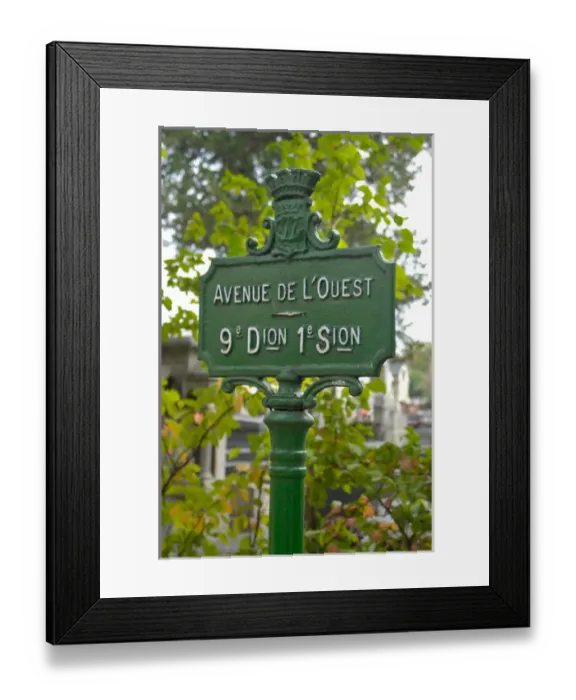 Framed Print : 03. France, Paris, Montparnasse street sign Framed Print : 03. France, Paris, Montparnasse street sign