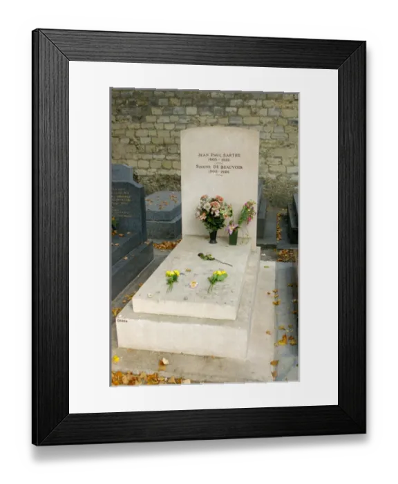 Framed Print : 03. France, Paris, grave of Jean Paul Sarte and Simone de Beauvouir