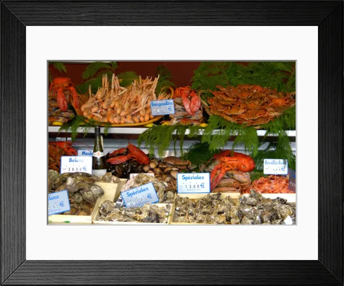 Framed Print : 03. France, Paris, seafood restaurant display Framed Print : 03. France, Paris, seafood restaurant display
