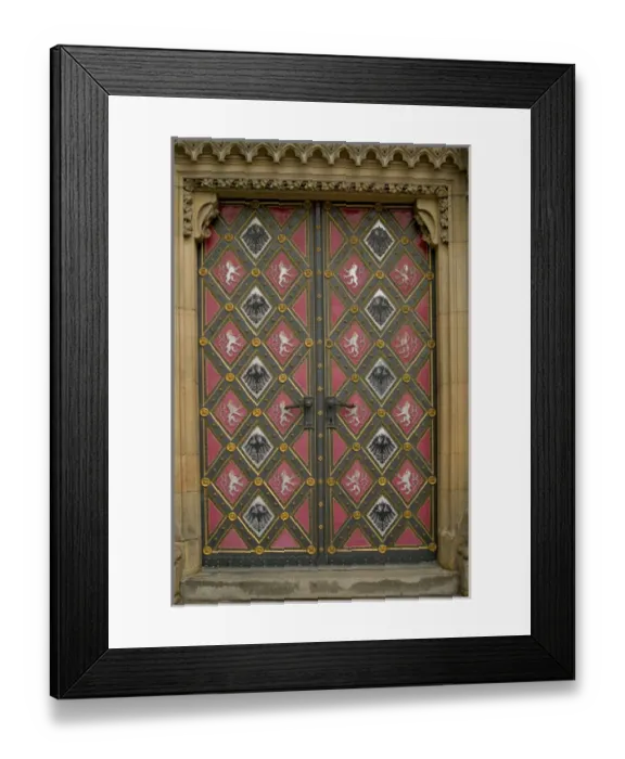 Framed Print : old door, Czech Republic, prague