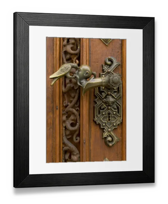 Framed Print : door handle, Hluboka Castle, Czech Republic, Ceske Budejovice Framed Print : door handle, Hluboka Castle, Czech Republic, Ceske Budejovice