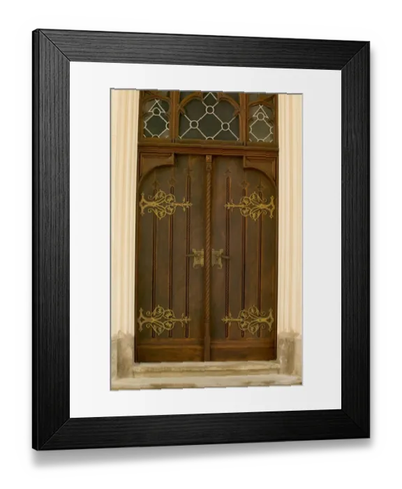 Framed Print : door, Hluboka Castle, Czech Republic, Ceske Budejovice
