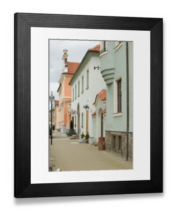 Framed Print : historic district, Czech Republic, Ceske Budejovice