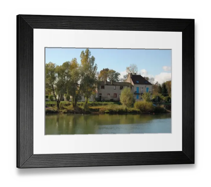 Framed Print : 03. France, Burgundy, private home along Saone River (Editorial Usage Only) Framed Print : 03. France, Burgundy, private home along Saone River (Editorial Usage Only)