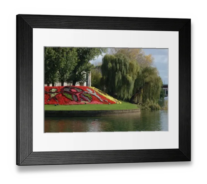 Framed Print : 03. France, Burgundy, Chalon-sur-Saone, floral art along Saone river