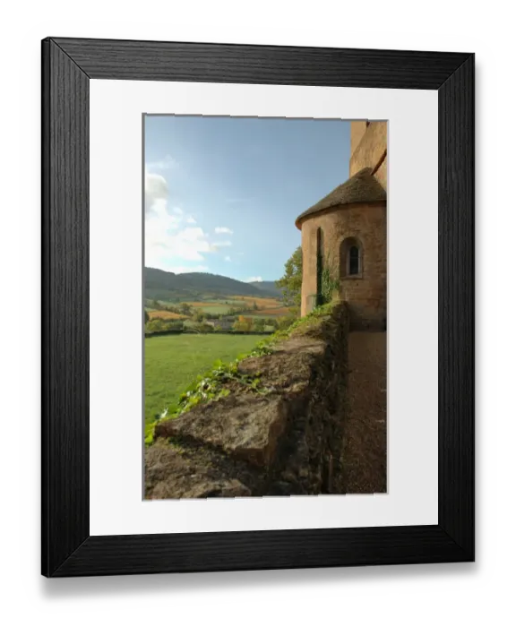 Framed Print : 03. France, Burgundy, Maconnais region, Chateau de Pierreclos, view of countryside Framed Print : 03. France, Burgundy, Maconnais region, Chateau de Pierreclos, view of countryside