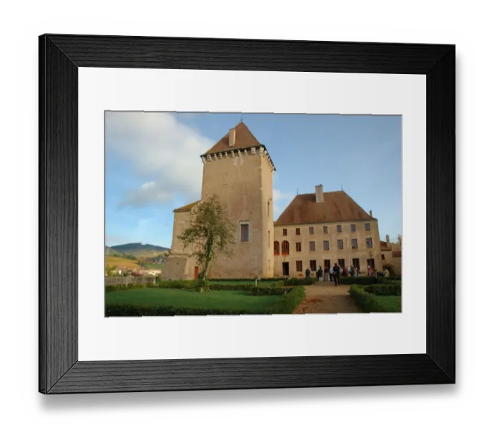 Framed Print : 03. France, Burgundy, Maconnais region, Chateau de Pierreclos (Editorial Usage Only)
