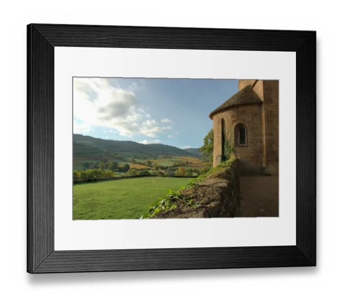 Framed Print : 03. France, Burgundy, Maconnais region, Chateau de Pierreclos, view of countryside Framed Print : 03. France, Burgundy, Maconnais region, Chateau de Pierreclos, view of countryside
