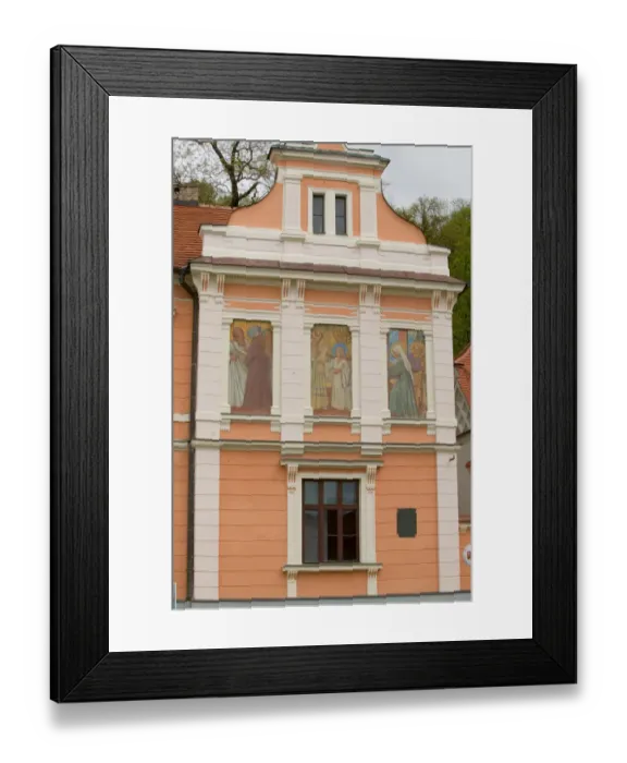 Framed Print : historic district, Czech Republic, Ceske Budejovice