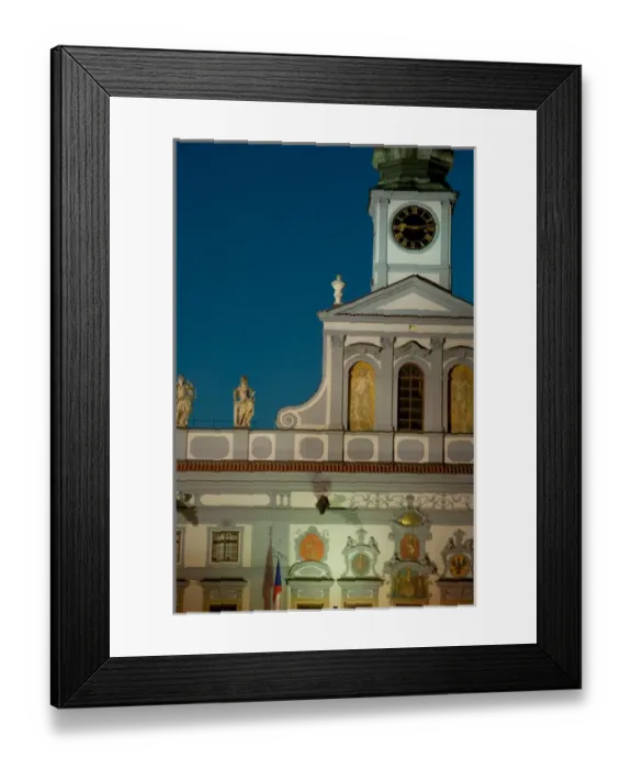 Framed Print : church tower by night, Czech Republic, Ceske Budejovice Framed Print : church tower by night, Czech Republic, Ceske Budejovice
