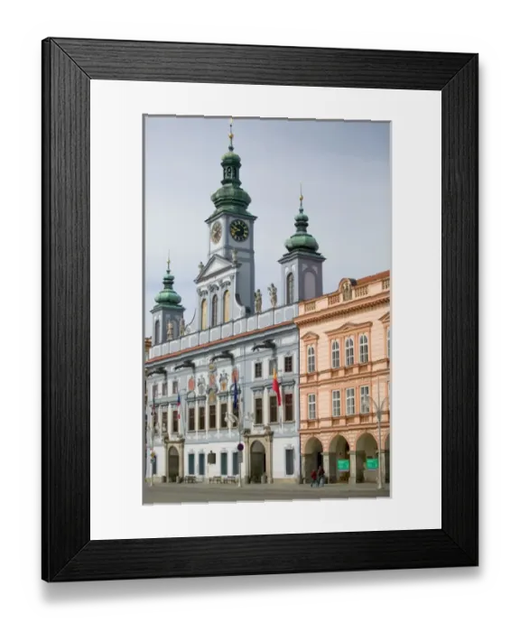 Framed Print : Town Hall, Czech Republic, Ceske Budejovice