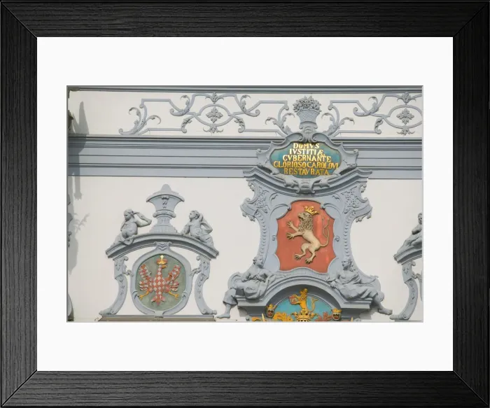 Framed Print : architectural detail, Czech Republic, Ceske Budejovice Framed Print : architectural detail, Czech Republic, Ceske Budejovice