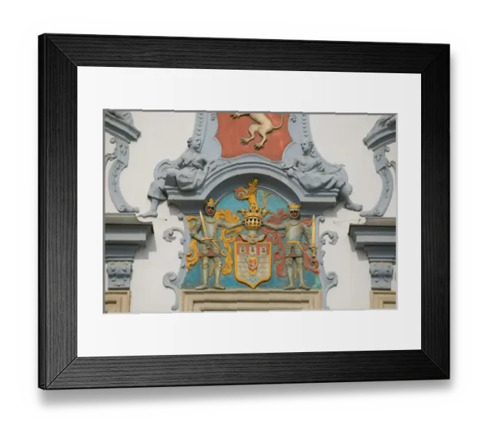 Framed Print : architectural detail, Czech Republic, Ceske Budejovice