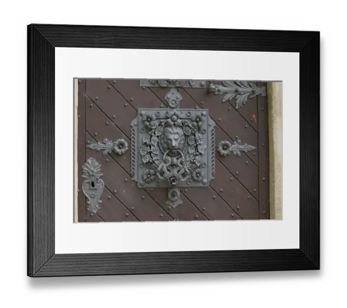 Framed Print : old door nob, Czech Republic, Ceske Budejovice