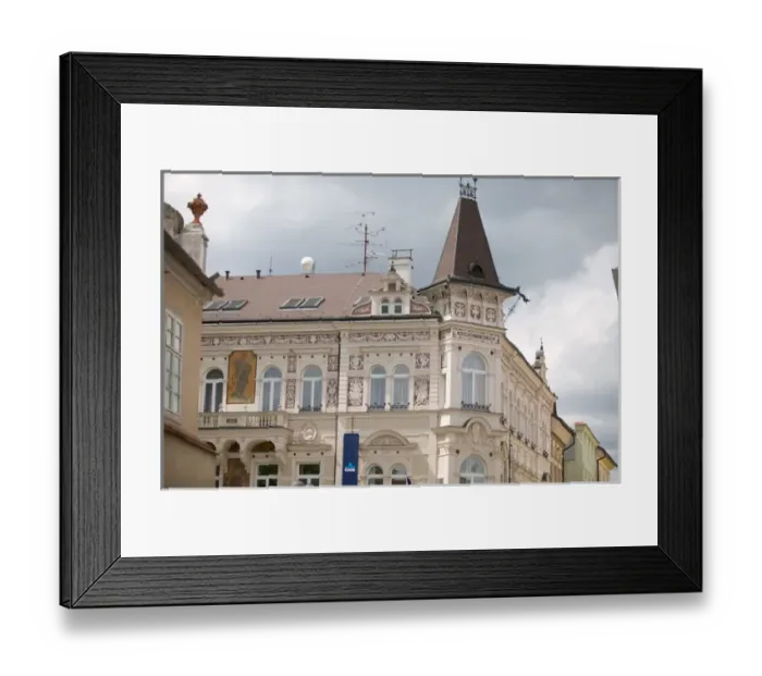 Framed Print : historic district, Czech Republic, Ceske Budejovice