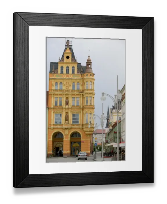 Framed Print : historic district, Czech Republic, Ceske Budejovice