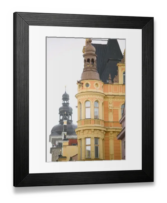 Framed Print : historic district, Czech Republic, Ceske Budejovice Framed Print : historic district, Czech Republic, Ceske Budejovice