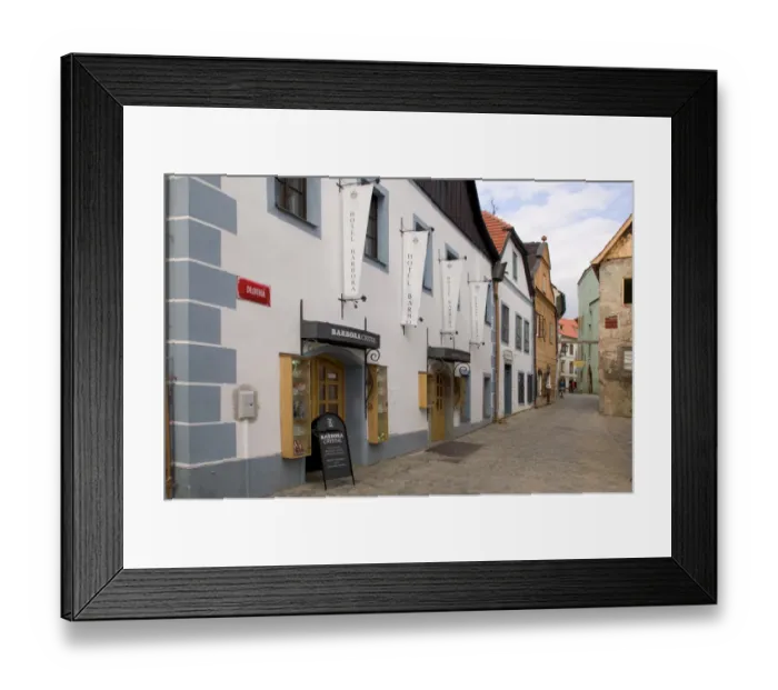 Framed Print : historic district, Czech Republic, Ceske Krumlov, World Heritage Site