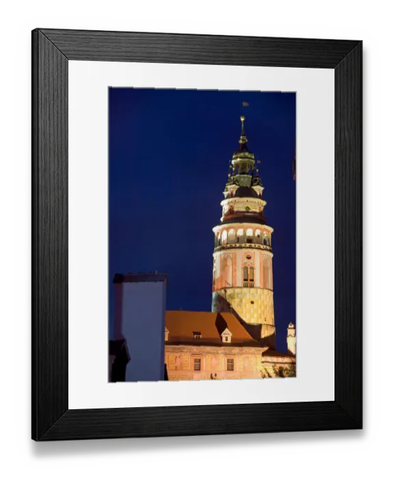 Framed Print : castle by night, Czech Republic, Ceske Krumlov, World Heritage Site Framed Print : castle by night, Czech Republic, Ceske Krumlov, World Heritage Site