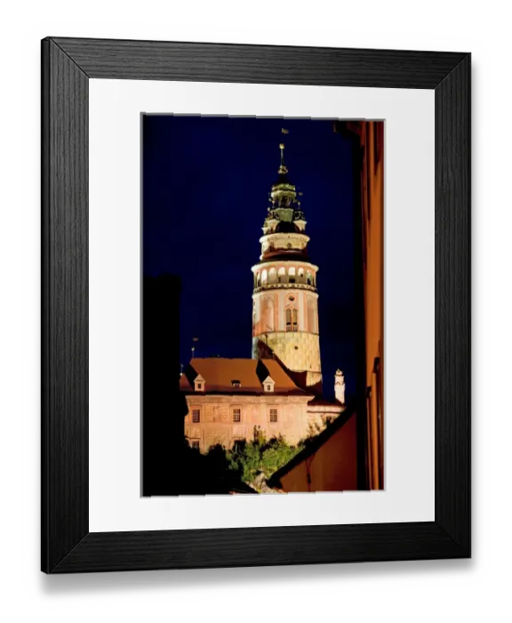Framed Print : castle by night, Czech Republic, Ceske Krumlov, World Heritage Site Framed Print : castle by night, Czech Republic, Ceske Krumlov, World Heritage Site