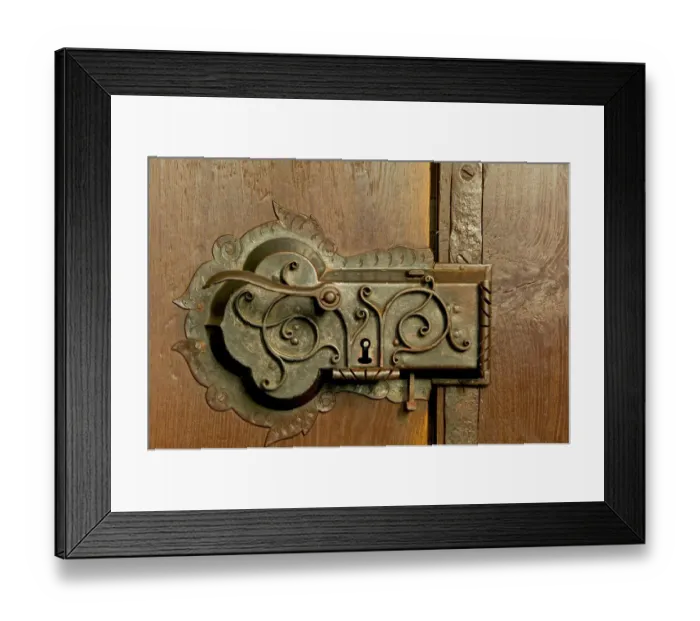 Framed Print : old door lock, Czech Republic, Ceske Krumlov, World Heritage Site Framed Print : old door lock, Czech Republic, Ceske Krumlov, World Heritage Site