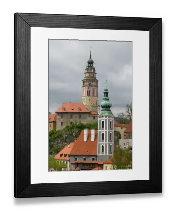 Framed Print : castle and St. Vit church, Czech Republic, Ceske Krumlov, World Heritage Site Framed Print : castle and St. Vit church, Czech Republic, Ceske Krumlov, World Heritage Site