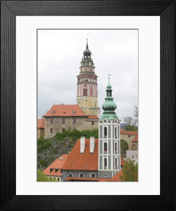 Framed Print : castle and St. Vit church, Czech Republic, Ceske Krumlov, World Heritage Site