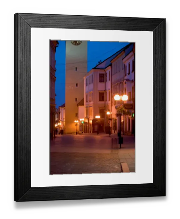 Framed Print : town by night, Czech Republic, Znojmo Framed Print : town by night, Czech Republic, Znojmo