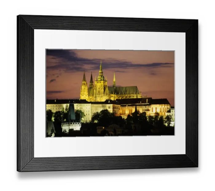 Framed Print : Czech Republic, Prague Castle and St. Vitus cathedral Framed Print : Czech Republic, Prague Castle and St. Vitus cathedral