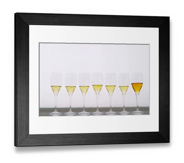 Framed Print : Analytical wine tasting in a neutral white environment a white desk a backlit white Framed Print : Analytical wine tasting in a neutral white environment a white desk a backlit white