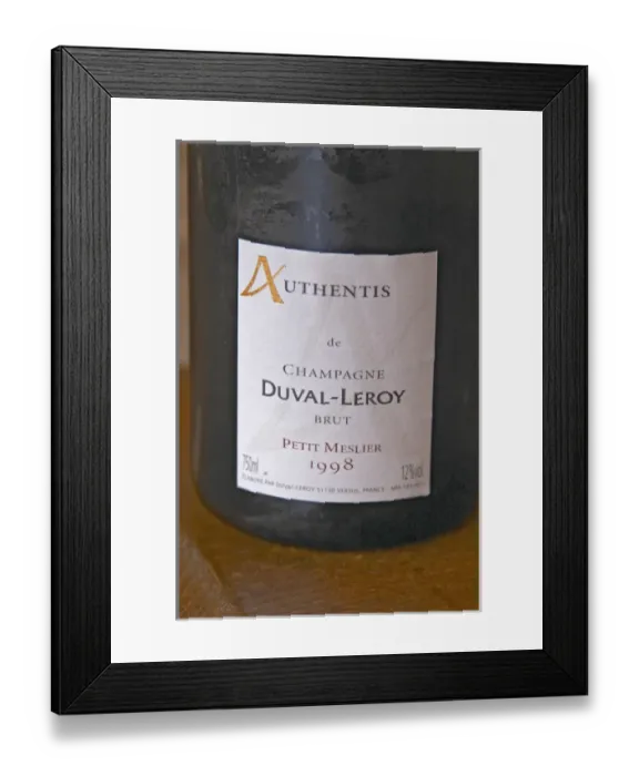 Framed Print : A detail of the label of a bottle from the range Authentis: A single grape variety Framed Print : A detail of the label of a bottle from the range Authentis: A single grape variety