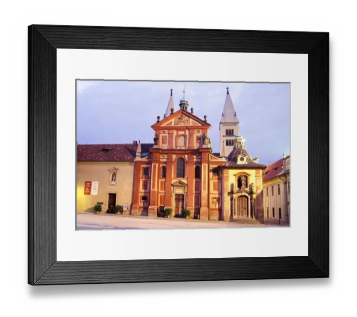 Framed Print : Europe, Czech Republic, Prague. Prague Castle, Basilica of Saint George Framed Print : Europe, Czech Republic, Prague. Prague Castle, Basilica of Saint George