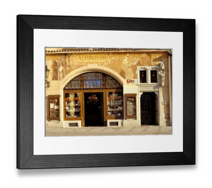 Framed Print : Europe, Czech Republic, Prague. Storch House, Old town square Framed Print : Europe, Czech Republic, Prague. Storch House, Old town square