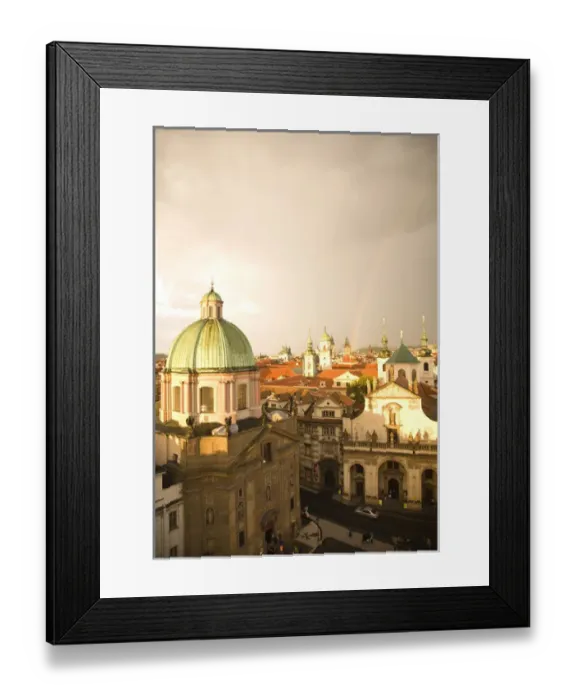 Framed Print : View from 14th Century Old Town Bridge Tower, Karluv Most (Charles Bridge) Historical
