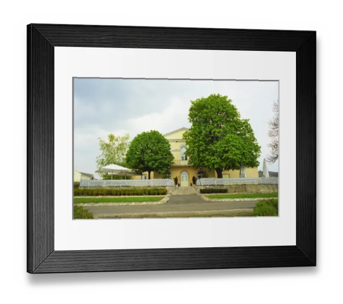 Framed Print : At the Disznoko winery in Tokaj: the aAYellow Houseaa restaurant. The DisznokA Framed Print : At the Disznoko winery in Tokaj: the aAYellow Houseaa restaurant. The DisznokA