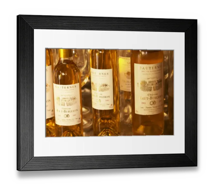 Framed Print : A collection of bottles of different sizes 2000 and 2001 - Chateau Haut Bergeron Framed Print : A collection of bottles of different sizes 2000 and 2001 - Chateau Haut Bergeron