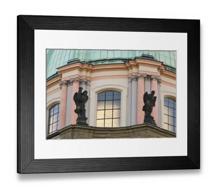 Framed Print : Statues on the dome of the St. Francis Church, Prague, Capital city of Czech, UNESCO Framed Print : Statues on the dome of the St. Francis Church, Prague, Capital city of Czech, UNESCO